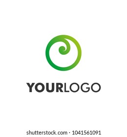Abstract logo design, modern and simple. Symbol depicting a budding sprout. Logo concept for healthy lifestyle or agricultural company. Vector icon