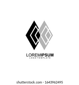 Abstract Logo Design. Monochrome Logo Template. Geometric Logo.