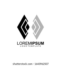 Abstract Logo Design. Monochrome Logo Template. Geometric Logo.