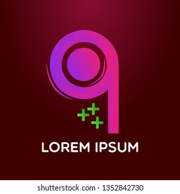 abstract logo design for music or earphone company symbol, sign or icon