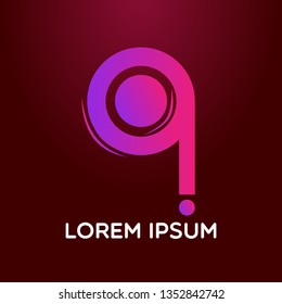 abstract logo design for music or earphone company symbol, sign or icon