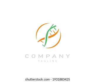 Abstract logo design of natural DNA 