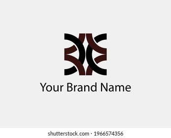 abstract logo design, old school logo, business logo, brown logo