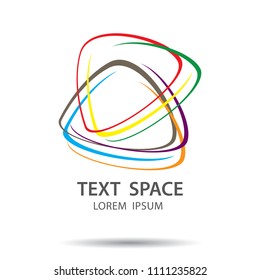 Abstract logo design on white background. Colorful logo.