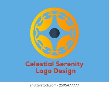 Abstract logo design.  Orange and blue color scheme.  Perfect for meditation, yoga, or spa businesses.