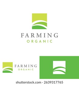 Abstract logo design of organic farm or ranch with good quality.