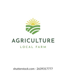 Abstract logo design of organic farm or ranch with good quality.