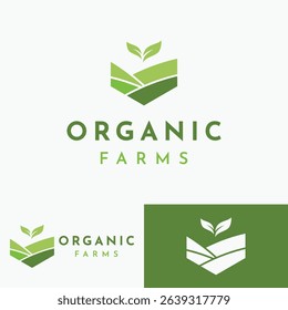 Abstract logo design of organic farm or ranch with good quality.