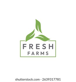 Abstract logo design of organic farm or ranch with good quality.
