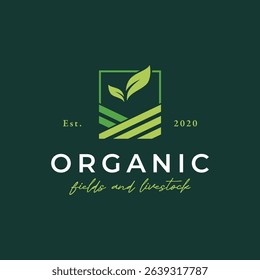 Abstract logo design of organic farm or ranch with good quality.