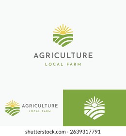 Abstract logo design of organic farm or ranch with good quality.