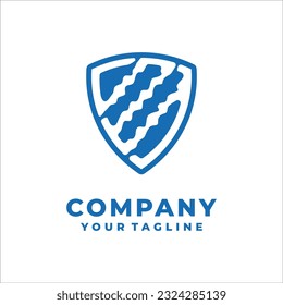 diseño de logotipo abstracto personas protegen bienes raíces