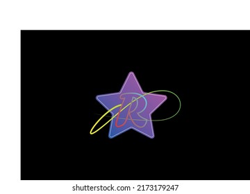 Abstract logo design R concept illustration 