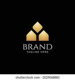 Abstract logo design for real estate or finance business company