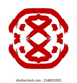 abstract logo design with red color