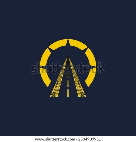 abstract logo design road to light