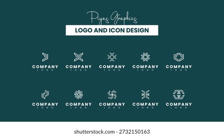 Abstract Logo Design Set for Branding