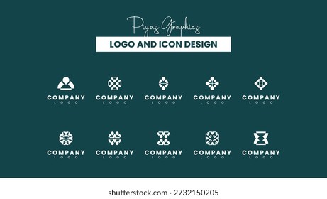 Abstract Logo Design Set for Branding