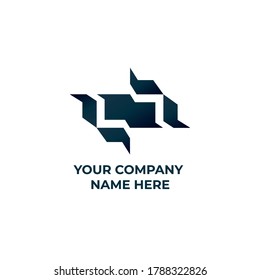 abstract logo design. simple and elegant logo for your company. good for finance, real estate, tech etc.