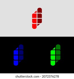 an abstract logo design with square base shape