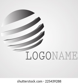 Abstract Logo Design in Striped Globe Form for your Company