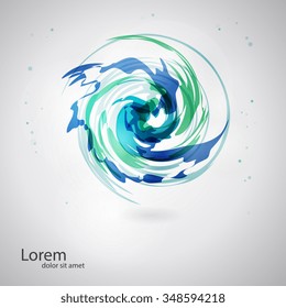Abstract logo design template. Business abstract icon. As sign, symbol, logo, web, label, emblem. Abstract whirl logo template. Infinite shape. Vector illustration