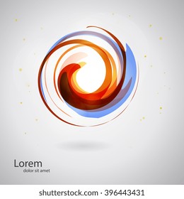 Abstract logo design template. Business abstract icon. As sign, symbol, logo, web, label, emblem. Abstract whirl logo template. Infinite shape. Vector illustration