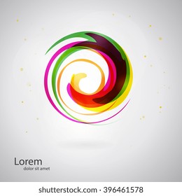 Abstract logo design template. Business abstract icon. As sign, symbol, logo, web, label, emblem. Abstract whirl logo template. Infinite shape. Vector illustration