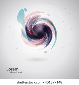 Abstract logo design template. Business abstract icon. As sign, symbol, logo, web, label, emblem. Abstract whirl logo template. Infinite shape. Vector illustration