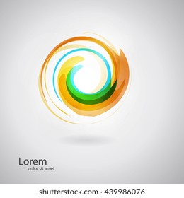 Abstract logo design template. Business abstract icon. As sign, symbol, logo, web, label, emblem. Abstract whirl logo template. Infinite shape. Vector illustration