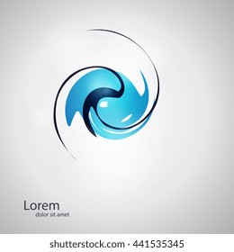 Abstract logo design template. Business abstract icon. As sign, symbol, logo, web, label, emblem. Abstract eye logo template. Vector illustration