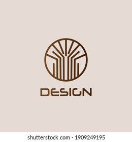 abstract logo design template, with circle and line icons