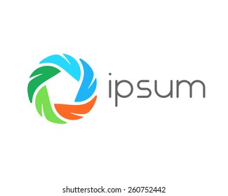 Abstract logo design template. Colorful sign. Universal vector icon