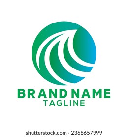 Abstract logo design template. Corporate identity design element. Vector illustration.