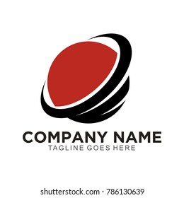 Abstract logo design template with earth icon concept