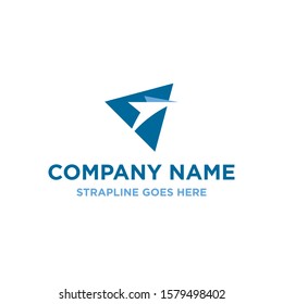 Abstract logo design template. Fly arrow or plane logo - Vector
