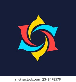 abstract logo design template form circle of success