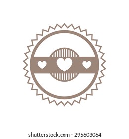 Abstract  logo design template with hearts .  creative sign. vector icon.