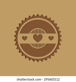 Abstract  logo design template with hearts .  creative sign. vector icon.