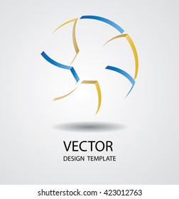 Abstract Logo Design Template. Modern Simple Logo Icon. Vector Illustration. Circle Shape.