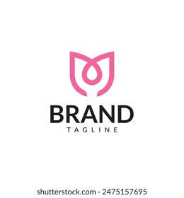 Abstract logo design template suitable for beauty brands or women's brands
