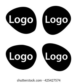 Abstract logo design templates. Simple and minimalistic logotype shapes. Playful mood logo. Universal design. Vector illustration.