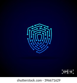 Plantilla de diseño de logotipo abstracto,Logo de círculo de la conexión de punto abstracto de tecnología icono de logotipo de vector cruzado