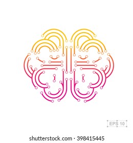 Abstract logo design template,Technology abstract dot connection cross vector logo icon circle logo