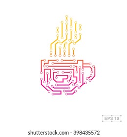 Abstract logo design template,Technology abstract dot connection cross vector logo icon circle logo