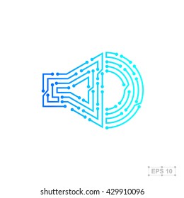 Abstract logo design template,Technology abstract dot connection
