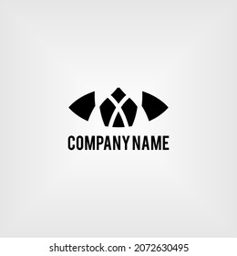 abstract logo design with triangle basic shape