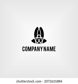 abstract logo design with triangle basic shape