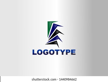 abstract logo design with typography
