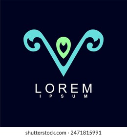 abstract logo design. unique and characterful, geometric abstract logo, modern and cute logo concept